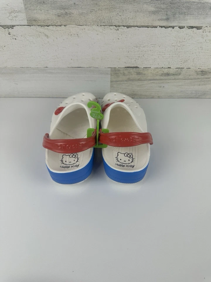 Zuecos clásicos Crocs Hello Kitty iam rojo/blanco/azul, con talla 9M, hombre 7M 209438-100 Foto 3 de 4