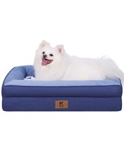 KSIIA Big Dog Bed for XL Dogs, Orthopedic Egg-Crate Memory Foam Pet Bed with ...