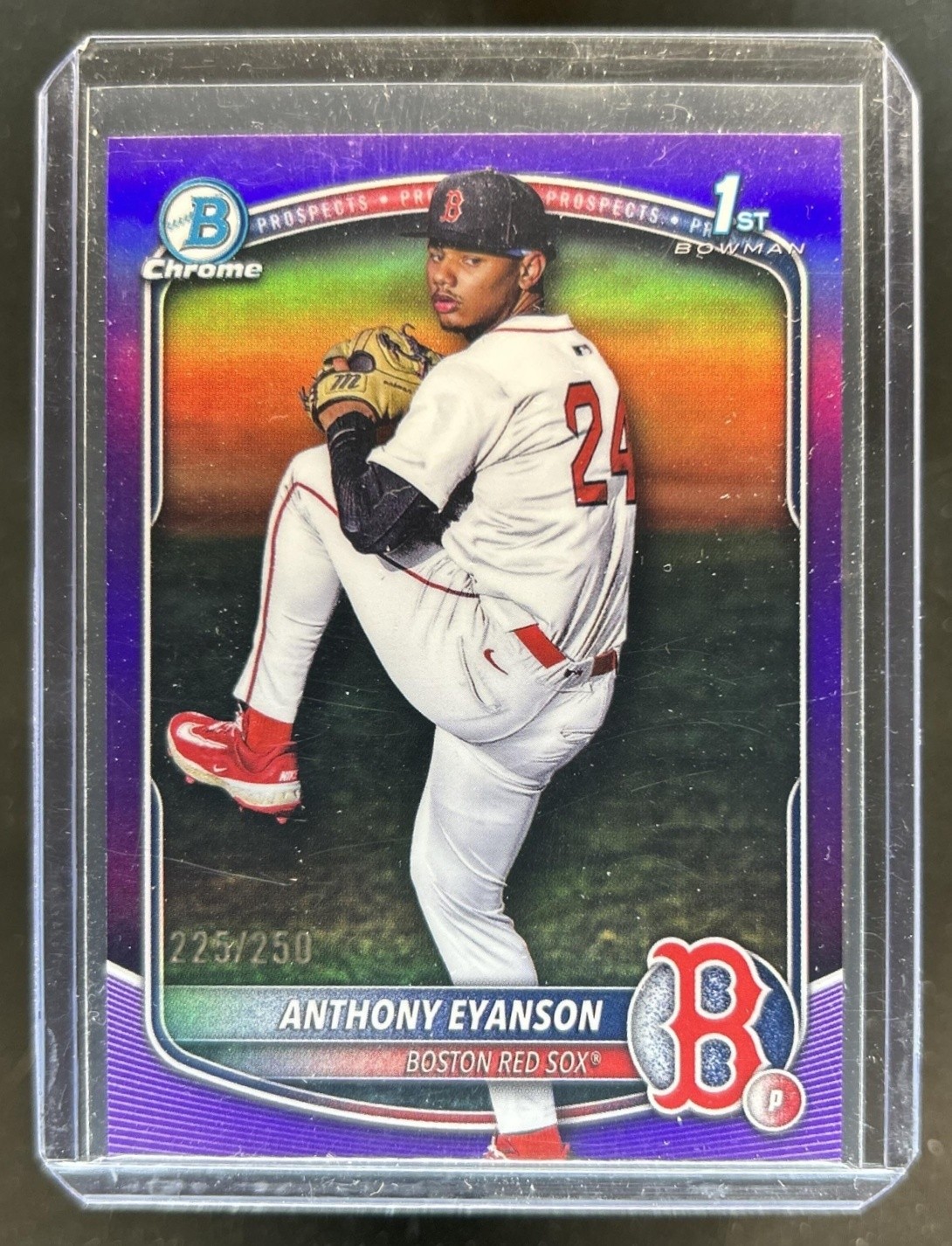 2025 Bowman Draft Anthony Eyanson Chrome Purple Refractor 1st #/250 Red Sox