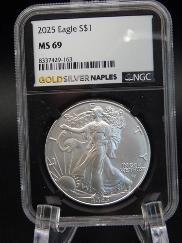 2025 AMERICAN Silver Eagle DOLLAR ASE NGC MS 69 (BF2116)