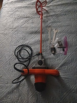 rubi 9 bl electric mixer paint and mortar mixer orange 35inches long
