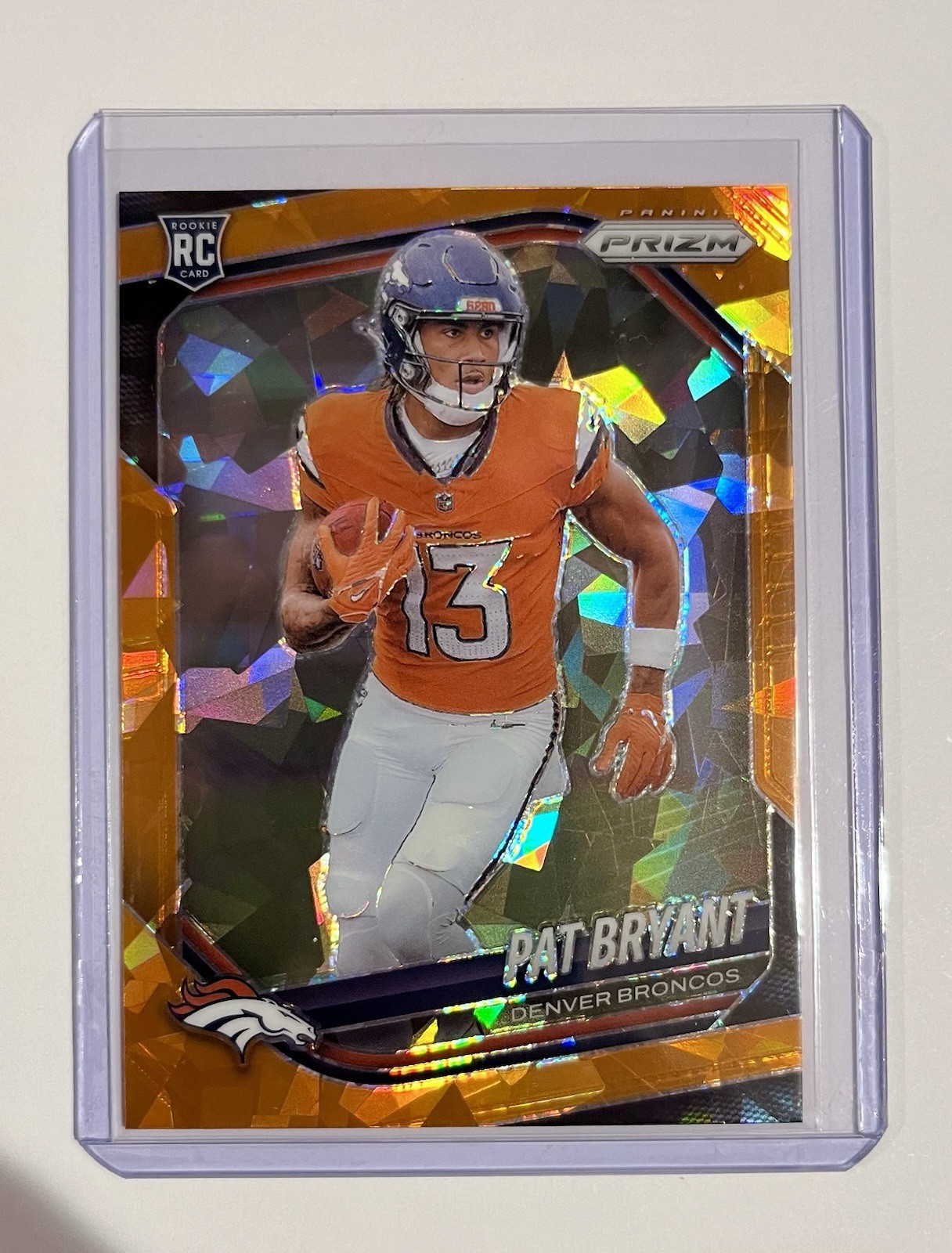 2025 Panini Prizm Pat Bryant Rookie Orange Cracked Ice #366 DEN Broncos SP Hobby