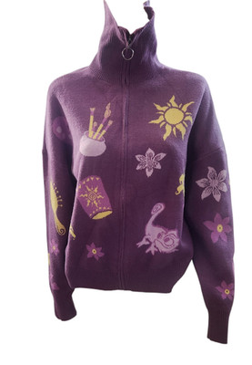 Disney Rapunzel full zip cardigan women size XL super soft