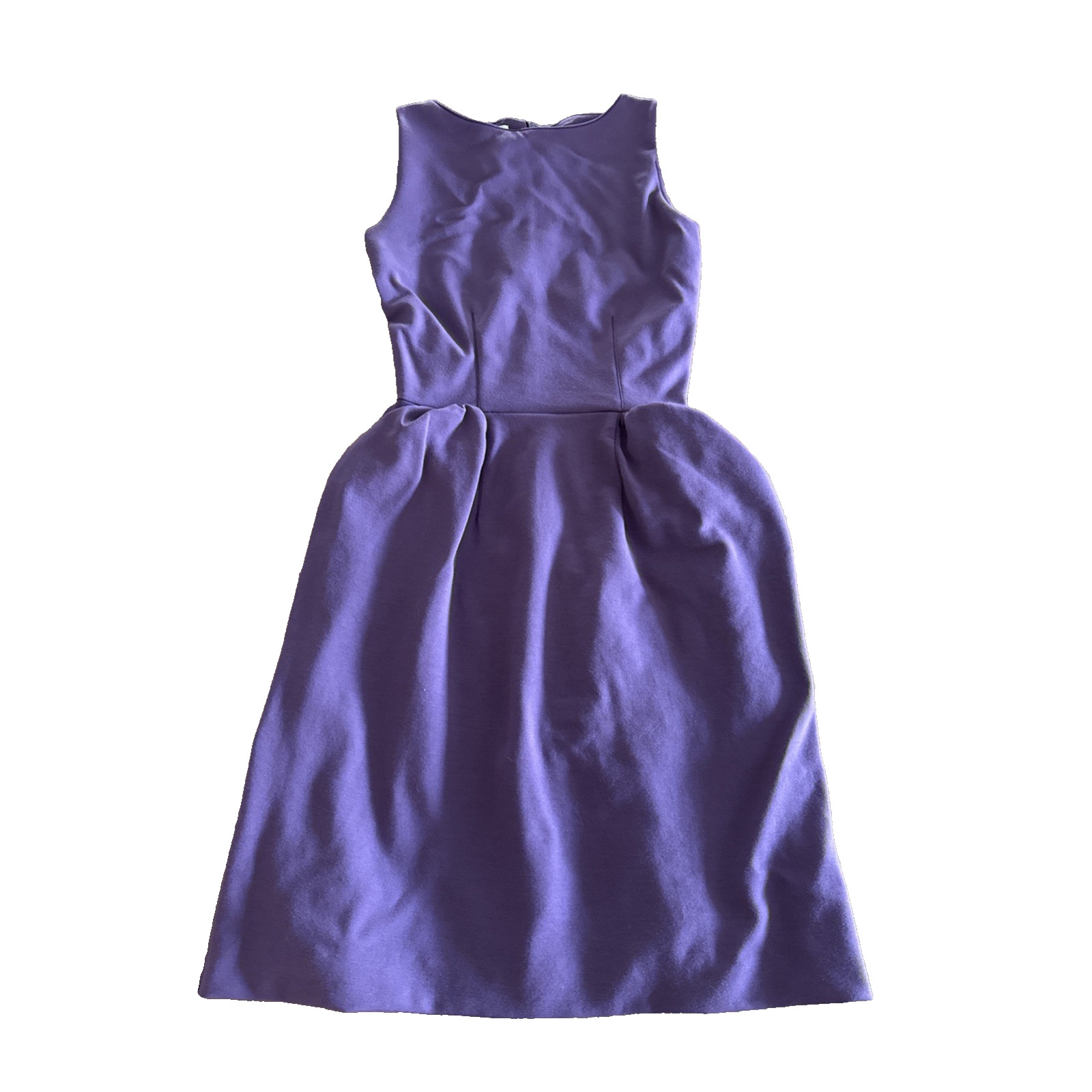 YSL Yves Saint Laurent Dress Aubergine Wool Blend Sleeveless FR36 Vintage thumbnail 3