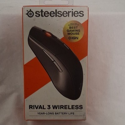 SteelSeries Rival 3 Wireless Gaming Mouse, Ergonomic, Adjustable DPI, RGB, Black
