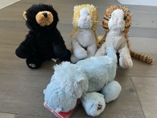 WebkinzLil Kinz Plush Animal Lot of 4 Hippo Bear Cats No Code