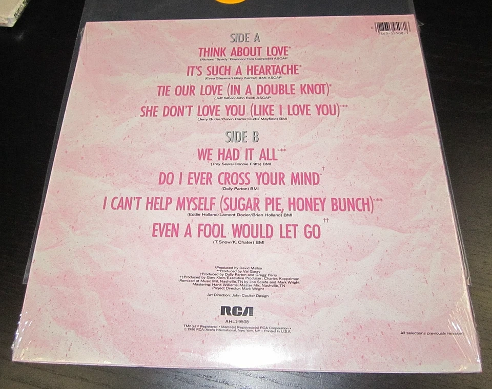 DOLLY PARTON "THINK ABOUT LOVE" 🎵 RARE VINYL - 1986- SEALED LP - AHL1-9508 - Image 2 of 4