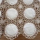 Vintage Crocheted Table Runner Embroidered Linen Inserts 30”x13" — photo 9