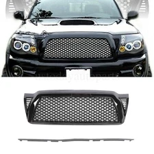 Fits 2005-2011 Toyota Tacoma Honeycomb Mesh Front Bumper Hood Grill Grille