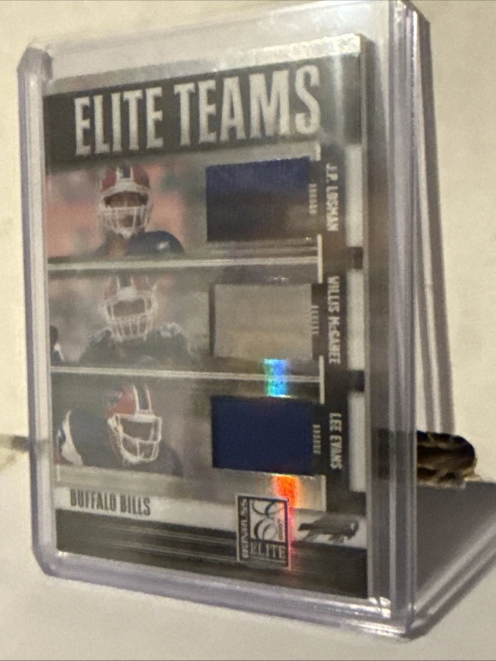 2007 Donruss Elite Teams Buffalo Bills Triple Jersey /25 Losman McGahee Evans - Image 3 of 4