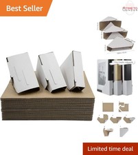 Picture Frame Corner Protectors 100 Pack Adjustable Corrugated Cardboard Ship...