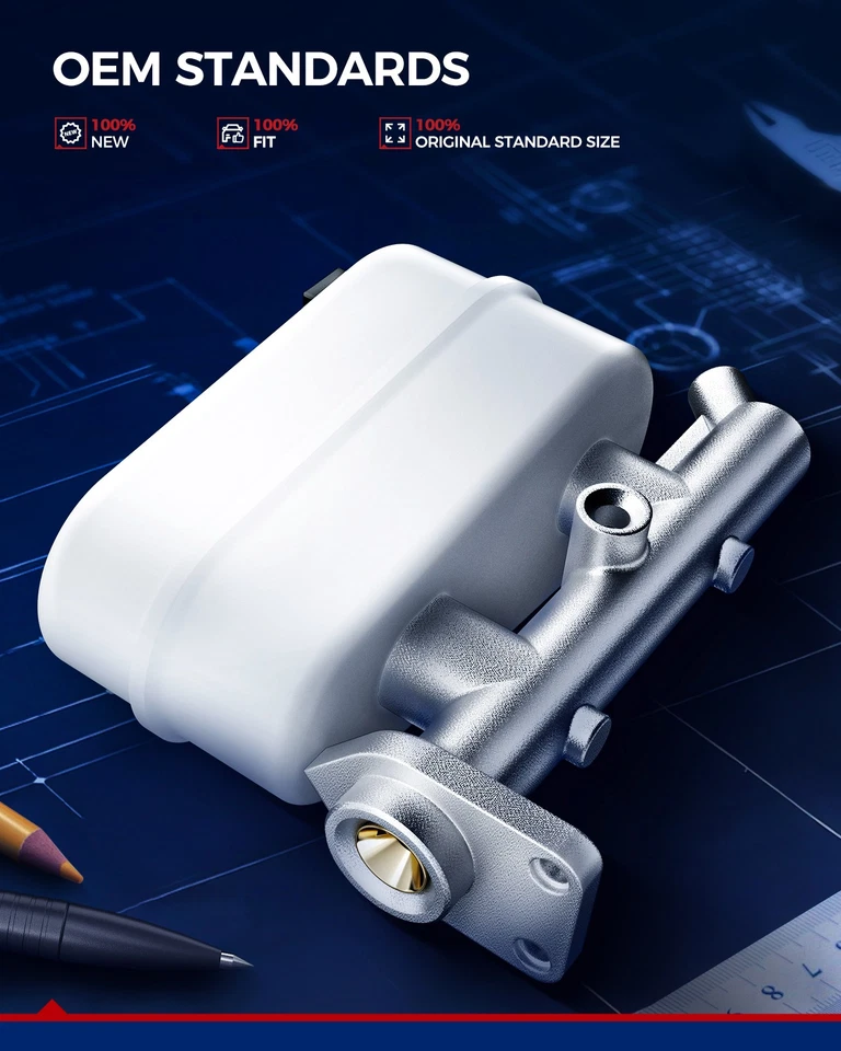 Brake Master Cylinder Aluminium For 2003-2006 Chevy Silverado 2500 HD 18047512 Foto 4 de 4