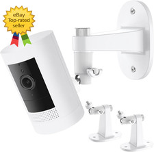 2 Pack Camera Wall Mount 360 Degree Adjustable Indoor Outdoor White Holder