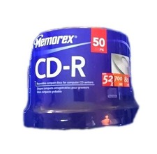 Memorex CD-R 50 Pack 52X 700Mb 80 Min Brand New Factory Sealed Discs