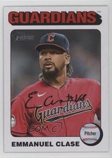 2024 Topps Heritage White Border Emmanuel Clase #129 qc6