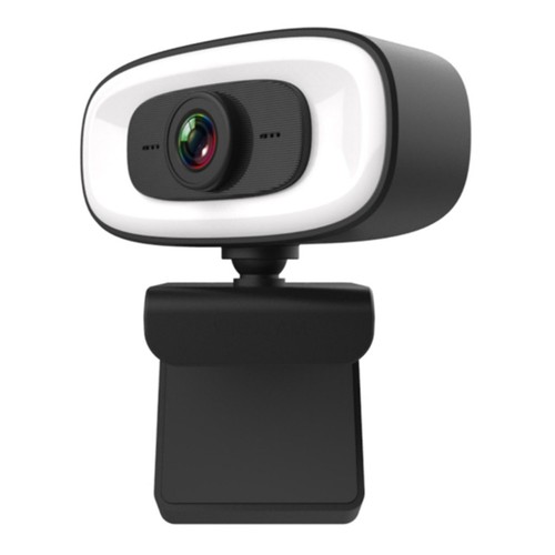 Webcam for W/ Mic& Fill Light for Desktop PC USB Auto for Focus Free Drive Web C - Afbeelding 2 van 8
