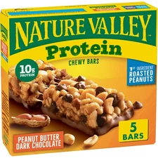 Nature Valley Protein Chewy Snack Bars, Peanut Butter Dark Chocolate, 5 Bars,...