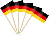 Zahnstocher Flaggen Deutschland 100 StüCk Mini FäHnchen Deko Wm Party Cupcake