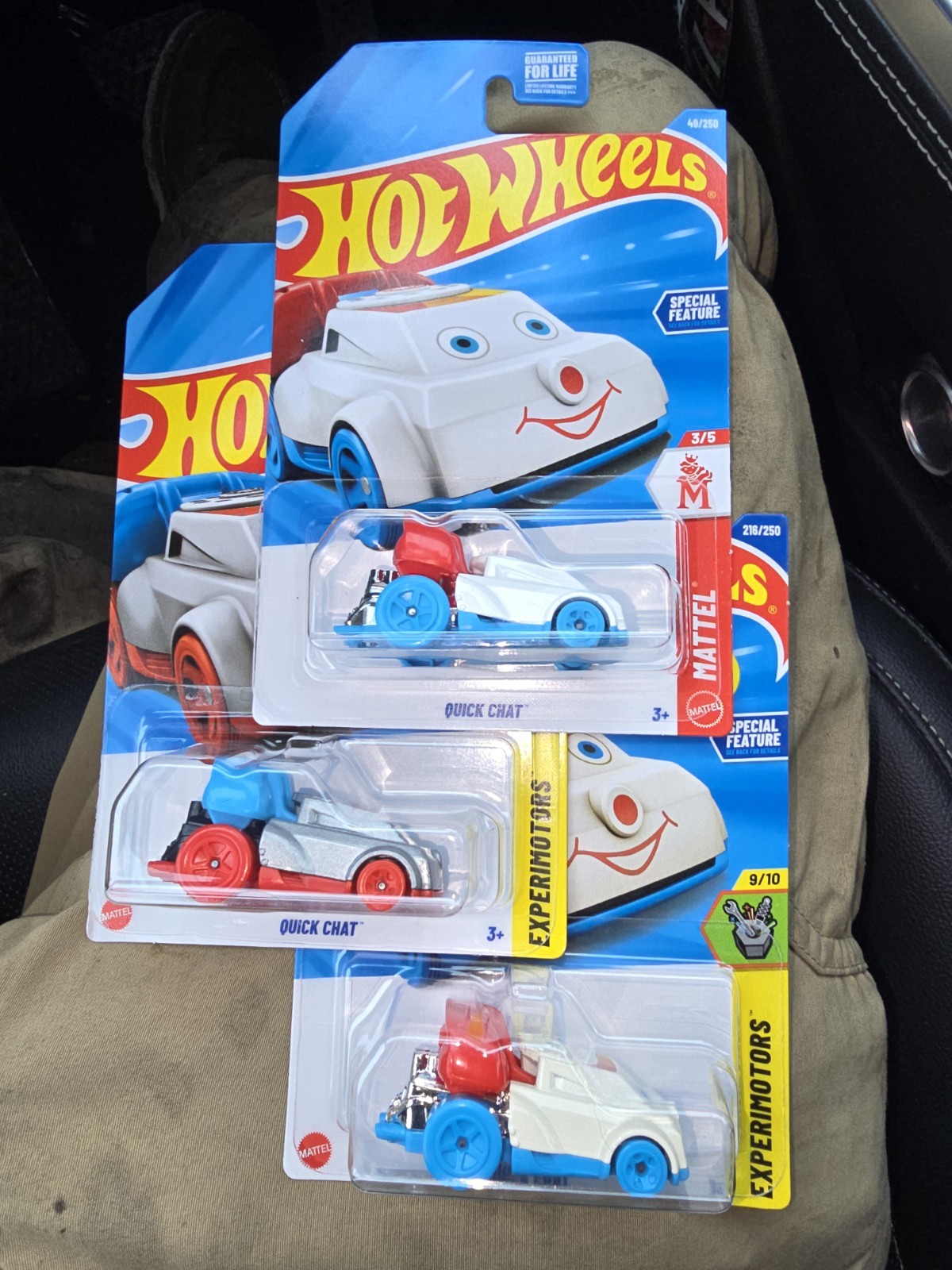 Hot Wheels Quick Chat Lot of 3  Variants . 1 Silver 1 White 2025. 1 2025 White