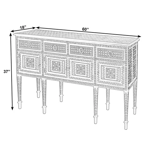 Butler Specialty Company Manali 60"W Mother of Pearl Console Table - Brown - Picture 7 of 9