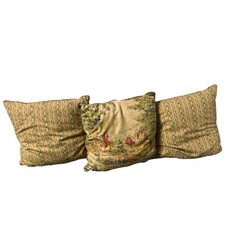 Handmade Set of 3 French Country Tapestry Cotton Blend Square Pillows