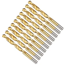 METALLIXITY Drill Bit 5/16 10Pcs, 4241 High-Speed Steel Straight Shank Titani...