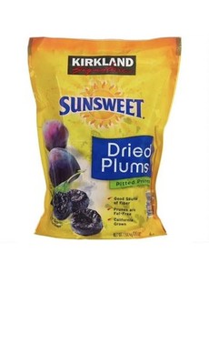 Kirkland Signature Sunsweet Whole Dried Plums 3.5 lbs Good Source Fiber Fat Free