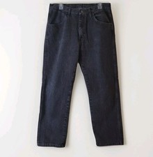 Vintage Rustler Black Denim Jeans mens 34x29 Regular Straight grunge sleaze norm