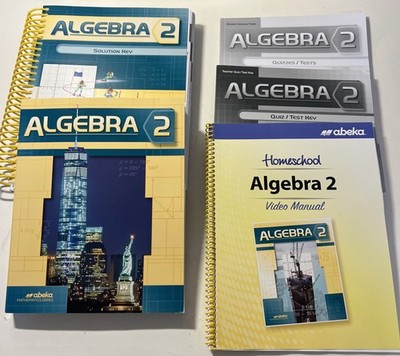 Abeka Algebra 2 (set of 5) Textbook, Solution Key, & Quizzes/Tests Like new