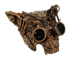 Scratch & Dent Mad Dog Metallic Copper Steampunk Wolf Face Mask