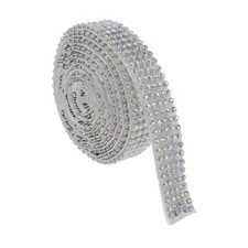 Strassband mit Kristallen und Klebeband für Hochzeitskleider, Hüte und