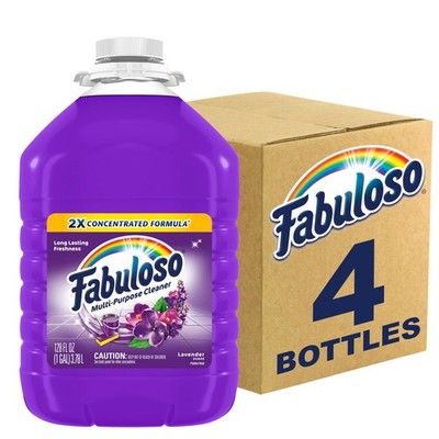 Fabuloso 2X Concentrated Lavender All-Purpose Cleaner, 4x128 oz