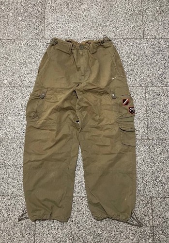 Hyper Rare Vintage Nike x Corteiz Beige Cargo Multi Pocket Nylon Track Pants L