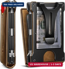 Men Wallet- Slim Wallet Money Clip For Gift Men in Front Pocket 12Cards-Metal...