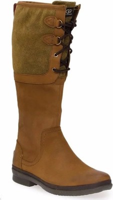 Ugg-Elsa Tall Waterproof Leather Boot Women  Chestnut 1008438