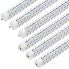 25 Pack T8 8FT LED Tube Light Fixture 72W V-Shape LED Shop Lights Garage 6500K