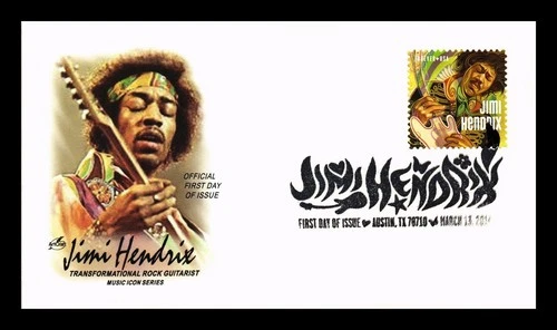US COVER JIMI HENDRIX MUSIC ICONS FIRST DAY ISSUE ARTCRAFT CACHET