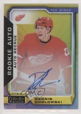 2018 O-Pee-Chee Platinum Rookie Rainbow Color Wheel Dennis Cholowski Auto RC 8tn