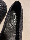 Chic by Lady Couture Women's Black Glitter Floral Slip-On Flats Closed Toe Sz 7 — photo 3