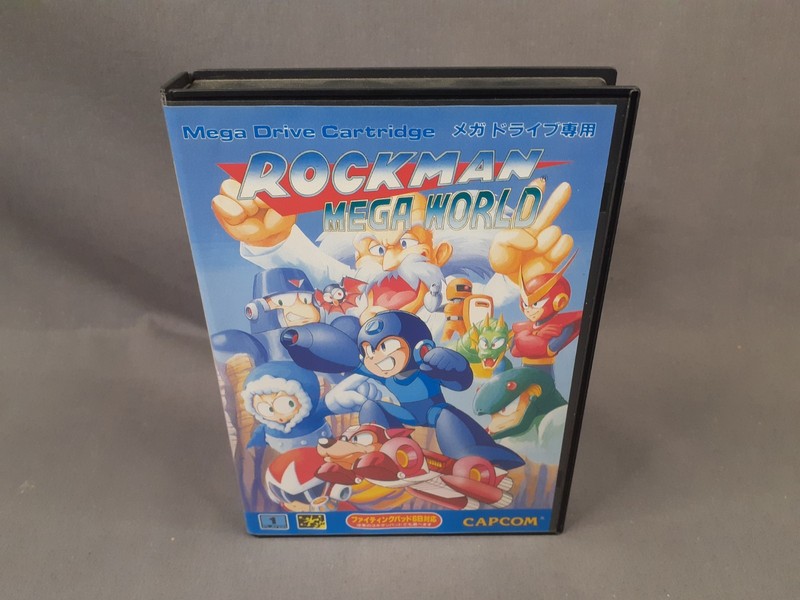 SEGA MEGADRIVE MEGA DRIVE MD ROCKMAN MEGAMAN MEGA WORLD NTSC-J Japanese Boxed