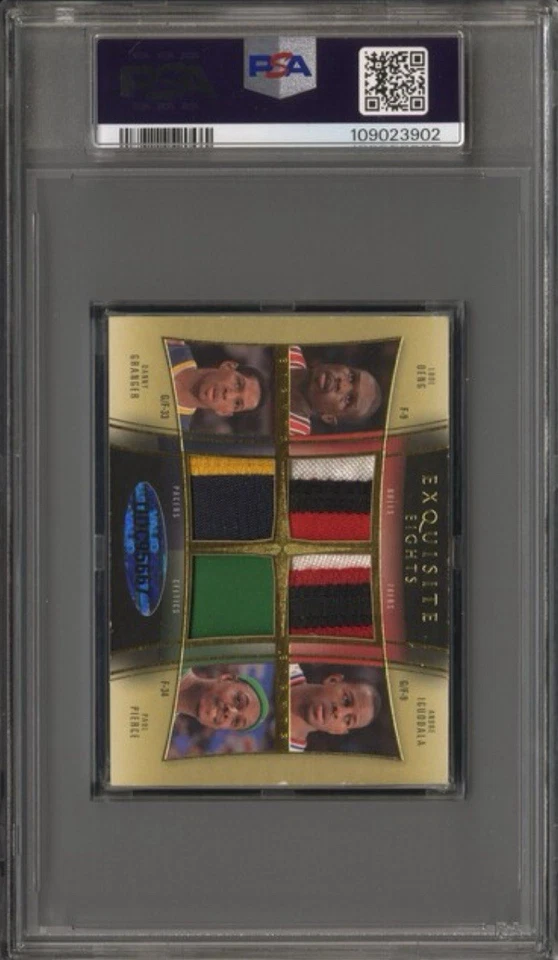 2009 Upper Deck Exquisite Eights Patch /3 PSA 7 LeBron James Prince Butler Young - Image 2 of 4