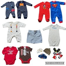 Baby Boy Clothes Lot Size 0-3 Months 15 Pieces