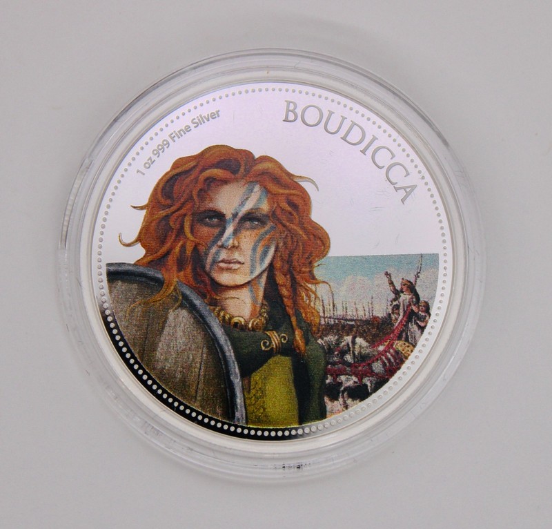 2022 Niue Women in History Boudicca Fine Silver $2 1 oz Fine Silver Proof COA