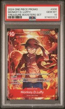 2024 ONE PIECE PROMOS TREASURE BOOSTERS SET #006 MONKEY D. LUFFY PSA 10