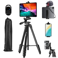 Tripod, 73-Inch Camera Tripod for iPad Pro  iPhone Compatible with Tablet/iP...