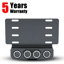 Universal Offroad Front License Plate Mount LED Light Bumper Bar Bracket Holder