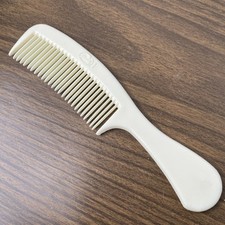 VTG Goody Comb Hair Detangler Ivory White Unbreakable 6.5" Made in USA 80s