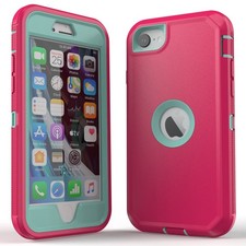 Case For Apple iPhone 8 7 6 6s Plus Heavy Duty Shockproof Cell Phone Cover Pink