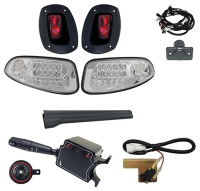 Light Kit For E-Z-GO RXV 2008-2015 Own LED Clear Lens Factory; LGT-610LCT3B7