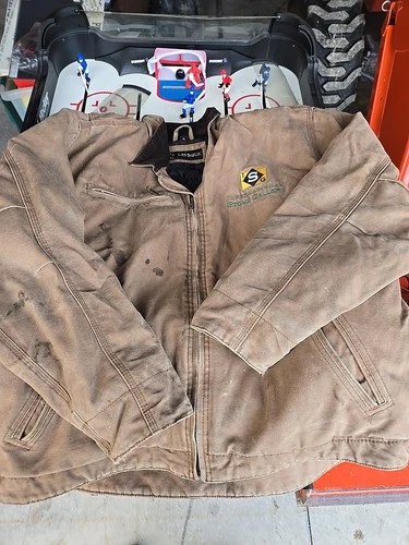 Dri-Duck Mens XL Brown Canvas Quilted Lined Jacket Coat